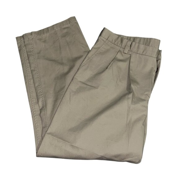 Dockers Mens Pleated Khaki Pants W42 L32 100% Cotton Beige Casual Wear - Picture 9 of 9